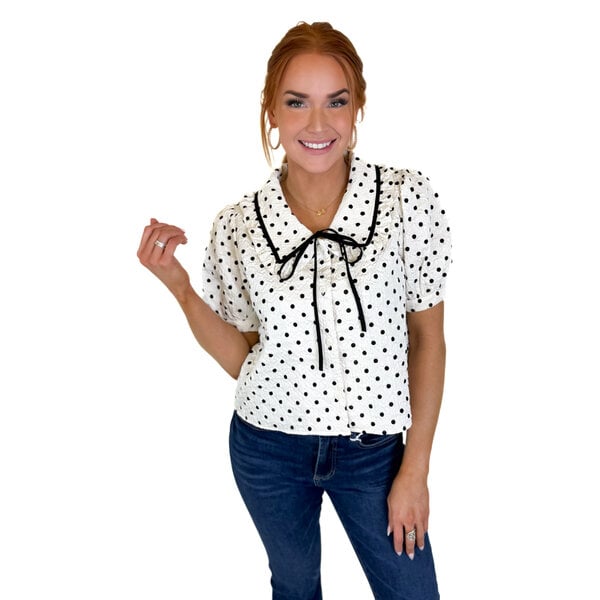  SWEET POISE POLKA DOT TOP