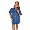 DENIM BUTTON UP SHORT SET