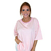 PINK/CREAM OVERSIZED STRIPE TOP