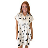 CREAM/ BLACK  POLKA DOT MINI DRESS