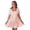 Pink & Orange Fan Tiered Dress