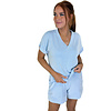 BLUE VNECK SHORT SET