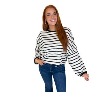 FRENCH TERRY PULLOVER- BLACK