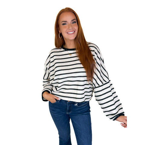 FRENCH TERRY PULLOVER- BLACK