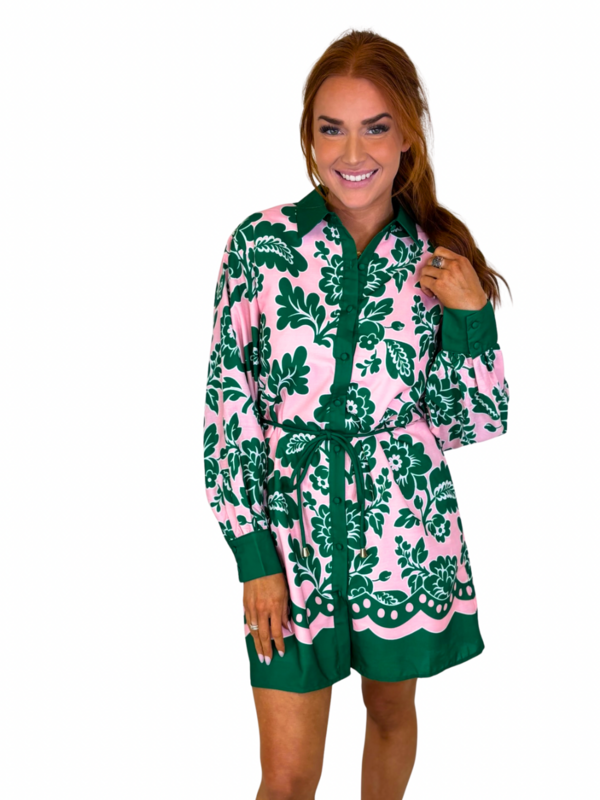 JADE PETALS SHIRTDRESS