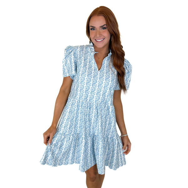  NAVY DRESS - MARIGOLD TWIST