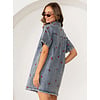 CHERRY DENIM DRESS