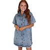 CHERRY DENIM DRESS