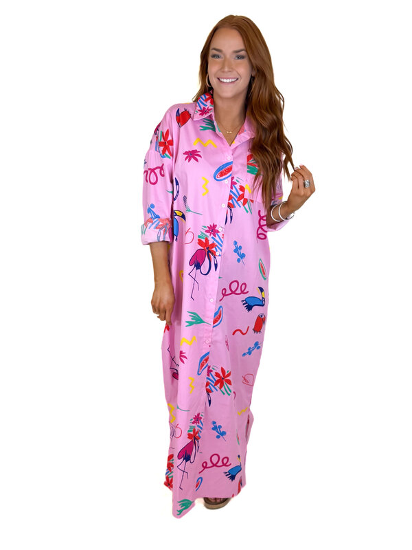 ARTIST BUTTON FRONT SHIRT MAXI