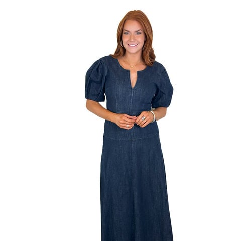 DENIM MIDI DRESS