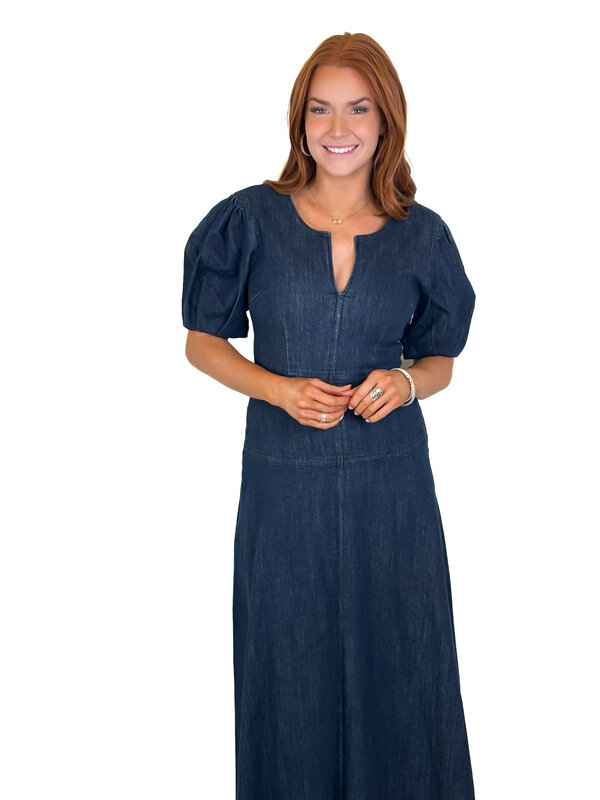 DENIM MIDI DRESS
