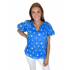 JAZLEEN FLORAL BLUE TOP