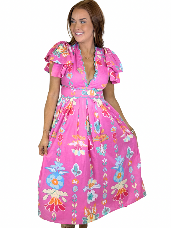 SAILOR BOW SLEEVE MIDI