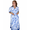 ORIENTAL BLOOM TIRED MIDI SHIRT DRESS