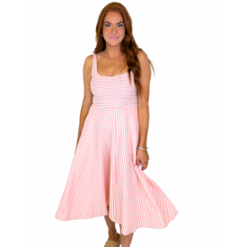  AUDREY DRESS - PINK/IVORY
