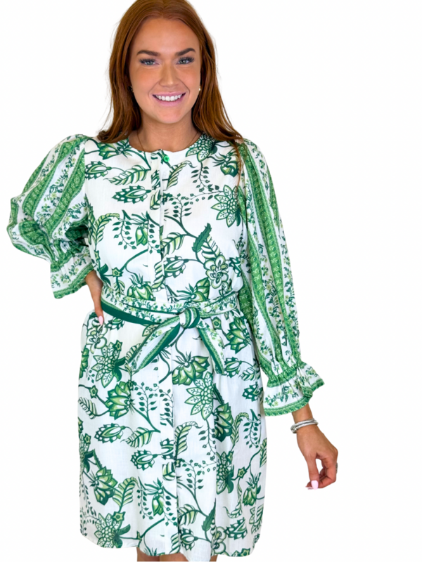 JADE GARDEN PLACKET DRESS