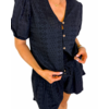 BLACK BUTTON SHORT SET