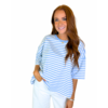 BLUE/WHITE STRIPE TEE