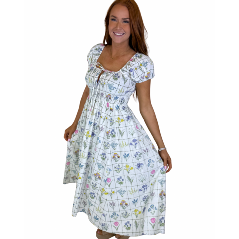 PICNIC FLORAL QUINCE DRESS