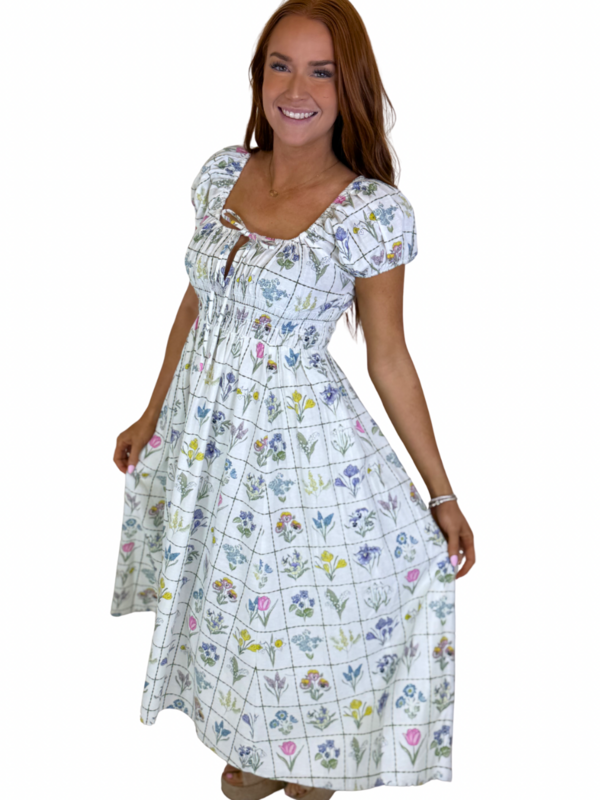 PICNIC FLORAL QUINCE DRESS