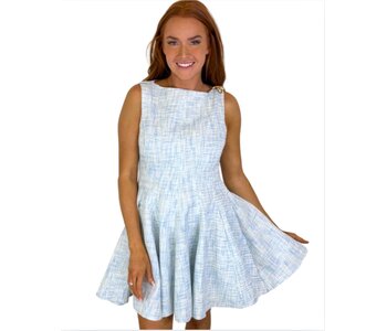 BLUE TWEED DRESS