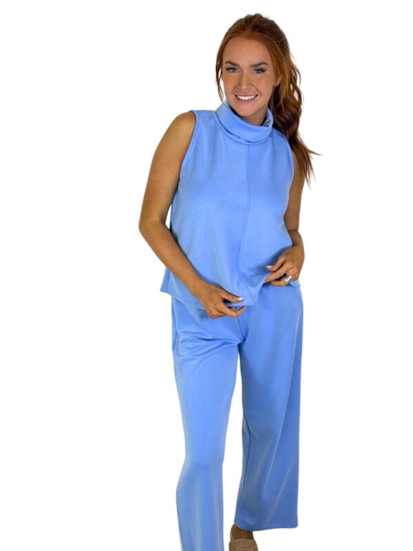 SOLID BLUE SUBA PANT SET