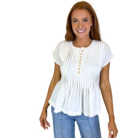 IVORY LINEN TOP