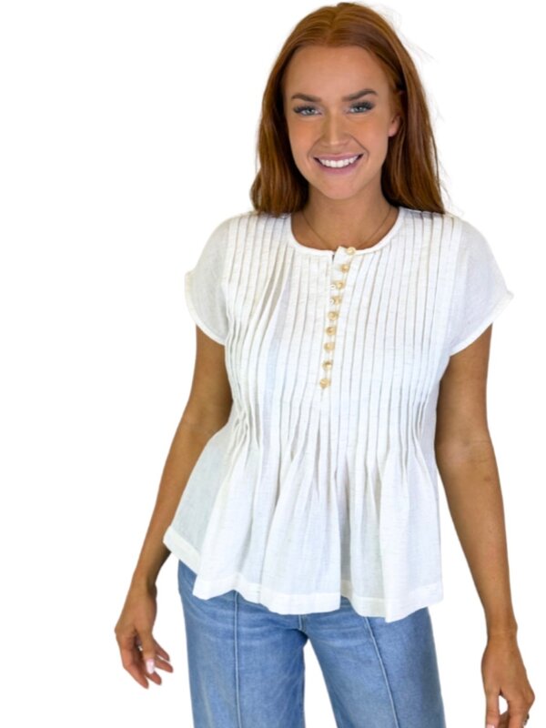 IVORY LINEN TOP