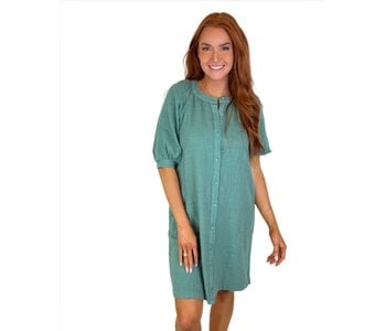 VINE BUTTONE FRONT DRESS