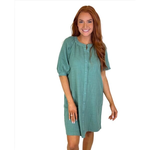  VINE BUTTONE FRONT DRESS
