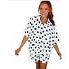 BLK/WHT POLKA DOT SHORT SET