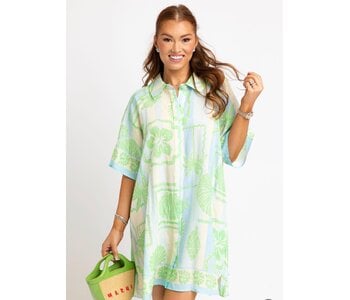 SEASHELL STRIPE SHIRT DRESS