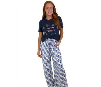 OLA PANT STRIPE VIOLET