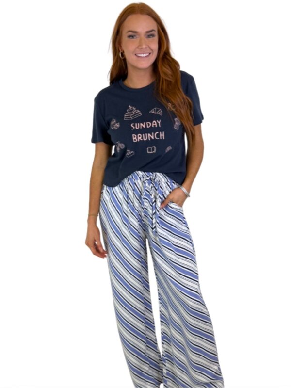 OLA PANT STRIPE VIOLET