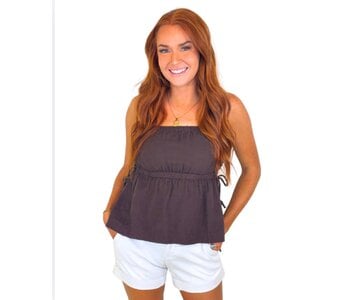 BROWN SIDE TIE CAMI