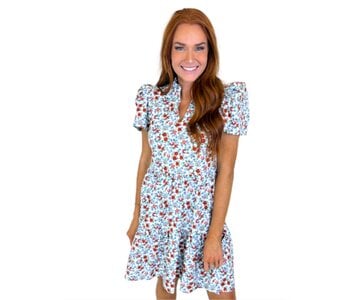 NAVY DRESS - ITALIAN PORCELAIN