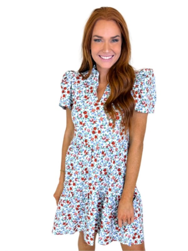 NAVY DRESS - ITALIAN PORCELAIN