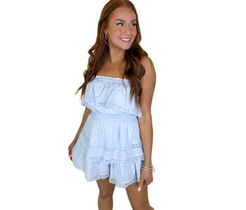 BLUE LACE TRIM ROMPER
