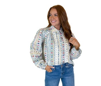 FRENCH COTTAGE FLORAL TOP