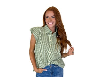 CITRON CHECK BUBBLE TOP