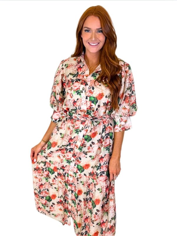 AUTUMN MUM PUFF SLV SHIRTDRESS