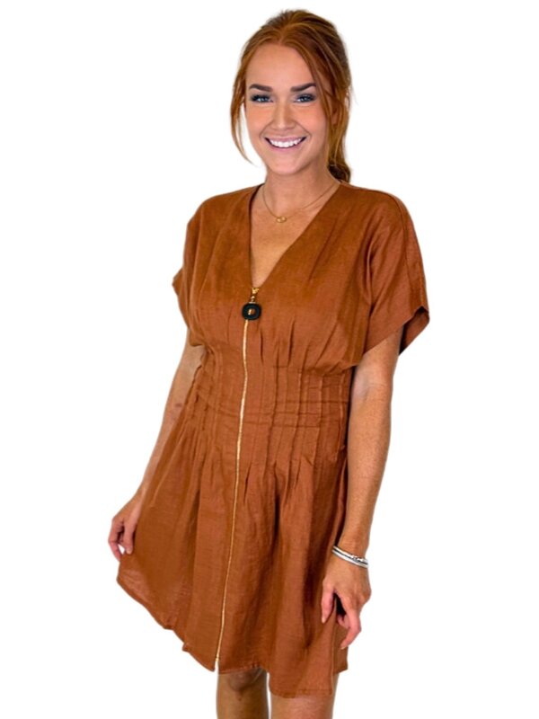 BROWN CHANELLE DRESS