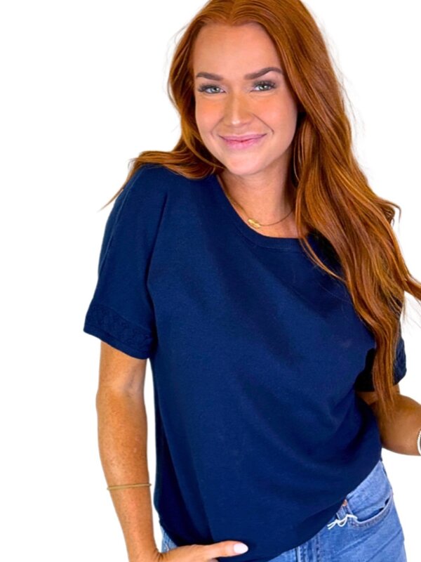 LINA BLUE SS SWEATER