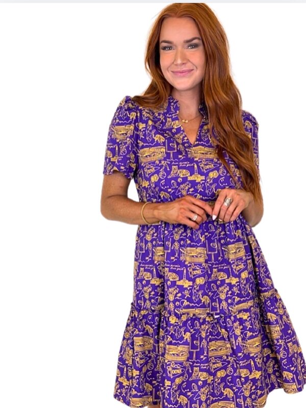 PURPLE AND GOLD TEAM DRESS
