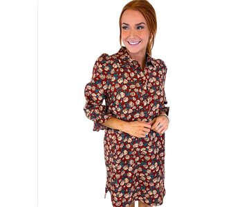 BRICK BLOOM PLACKET DRESS