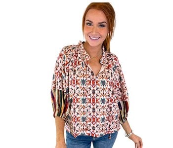 DESERT LOOM PEASANT TOP