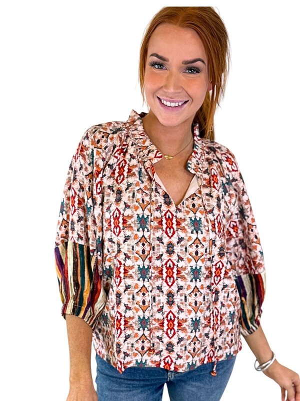 DESERT LOOM PEASANT TOP