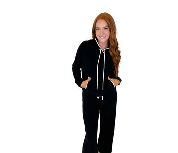 BLACK EDGE LOUNGE PANT SET