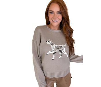LUCKY DOG KNIT SWEATER