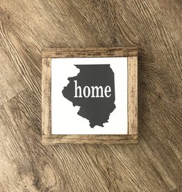 Illinois home wood sign